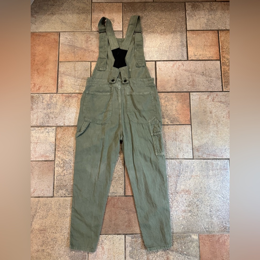 SR vs. Sandrine Rose x Free People Army Green Overalls Women’s Size Small - Picture 4 of 10